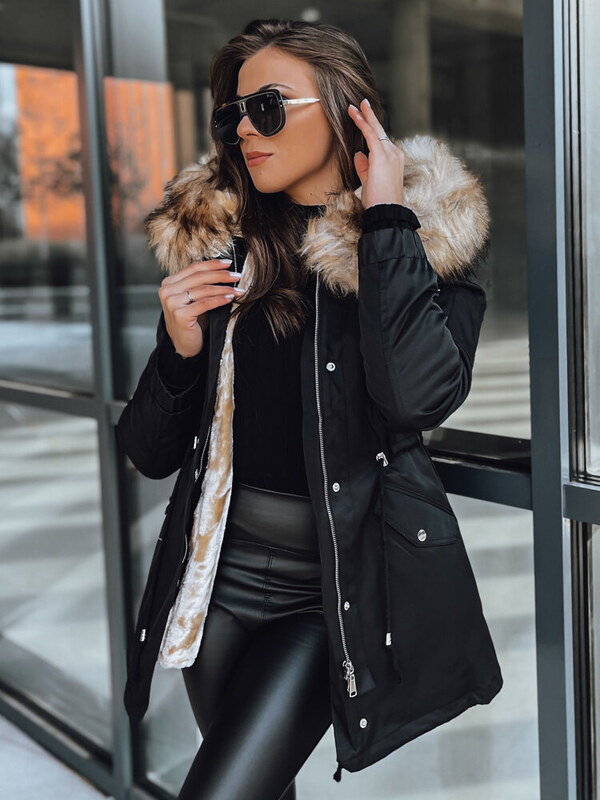 BASIC Fekete meleg téli parka GARNET TY3947