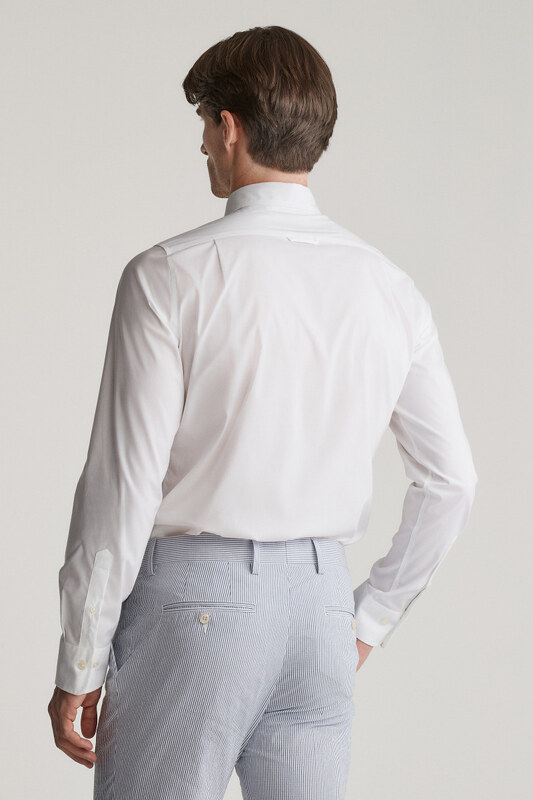 ING GANT SLIM STRETCH POPLIN SHIRT WHITE