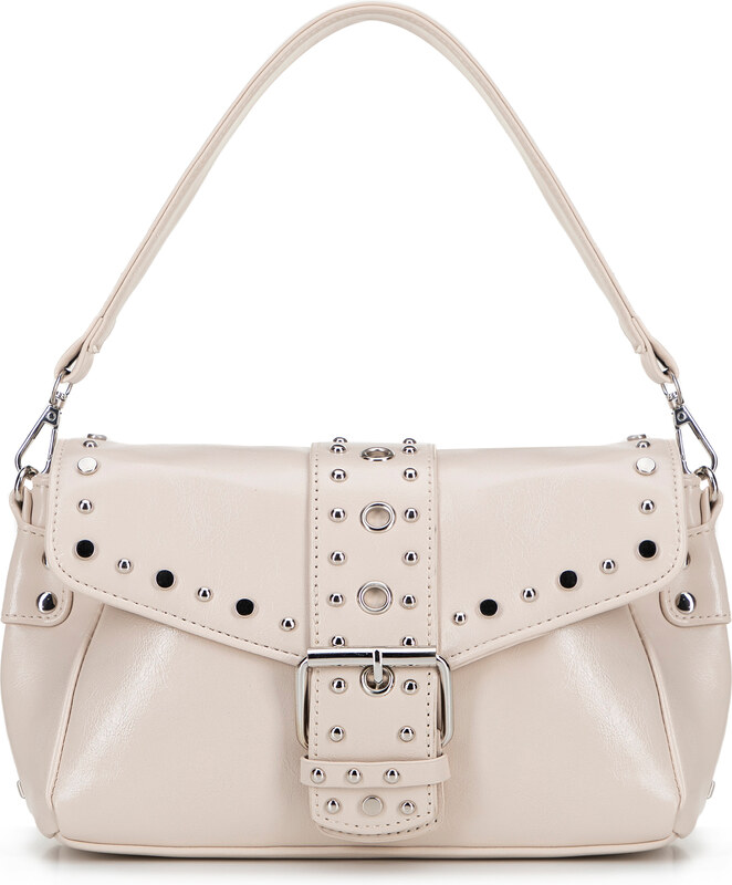 Wittchen Női ökobőr táska szegecsekkel - krém