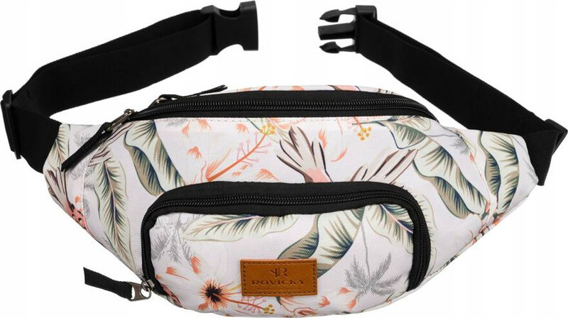 Rovicky krémszínű övtáska trópusi mintával R-WB26