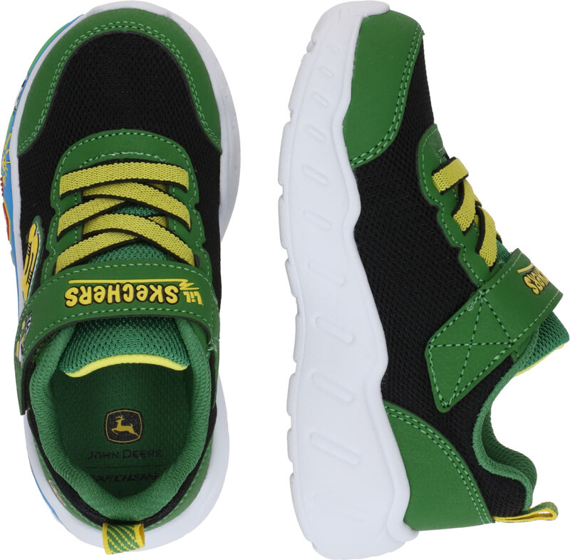 SKECHERS Sportcipő sárga / zöld / fekete / fehér