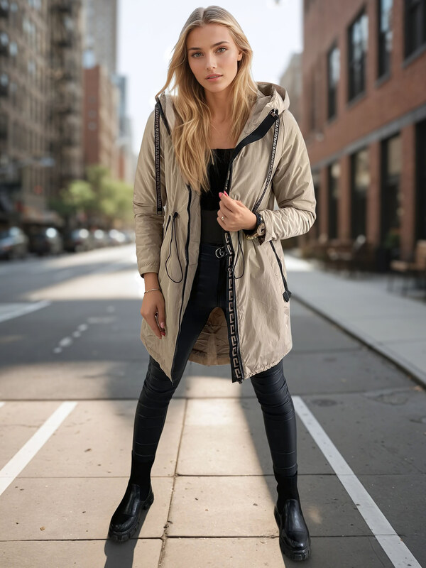 BASIC Bézs átmeneti parka VERONI TY3213