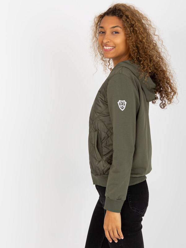 RUE PARIS Khaki steppelt bomber kabát -RV-BL-8226.11X-khaki