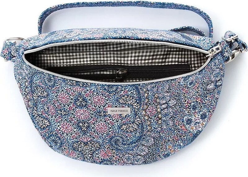 PAOLO PERUZZI Női bőr deréktáska | kék