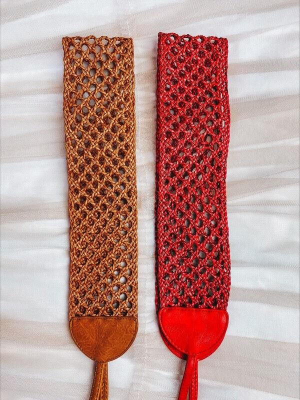 Webmoda Női kötött öv megkötővel - piros - UNI