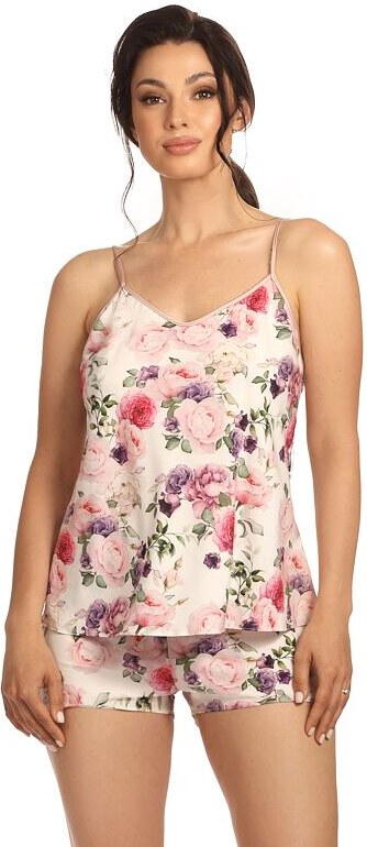 Hamana Pinky szaténpizsama, virágmintás