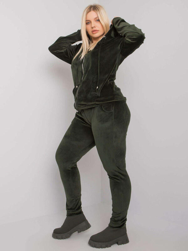 RELEVANCE Khaki bársony melegítőszett RV-KMPL-5961.18X-khaki