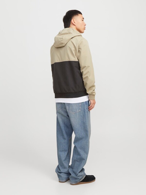 JACK & JONES Átmeneti dzseki 'JJERush' világosbarna / fekete