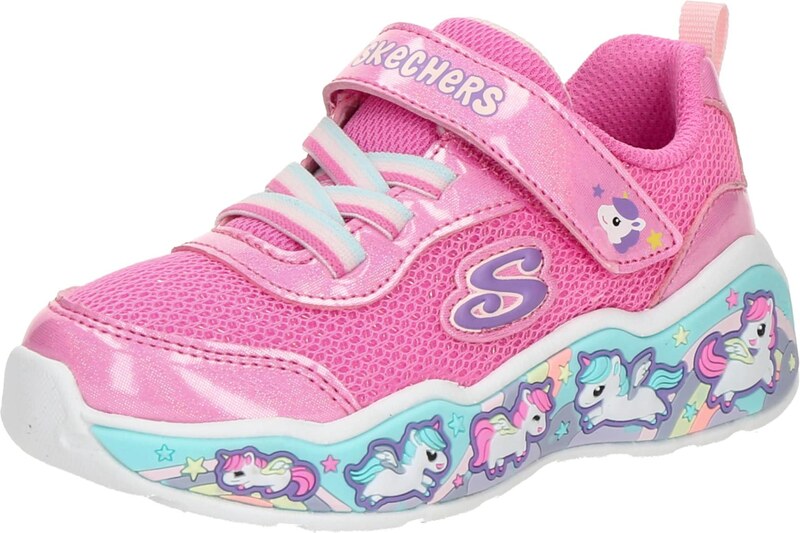 SKECHERS Sportcipő 'Play Scene- Fun Squad' kék / világoslila / rózsaszín