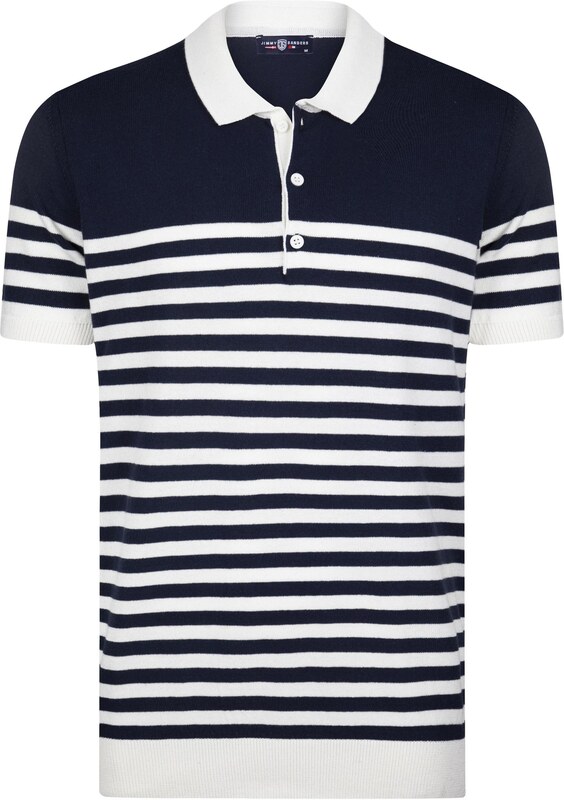 Jimmy Sanders Póló tengerészkék / fehér