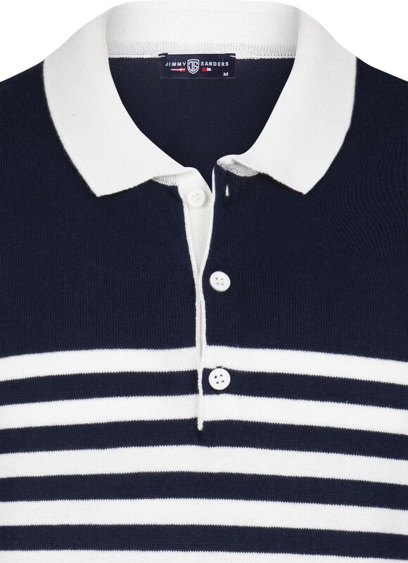 Jimmy Sanders Póló tengerészkék / fehér