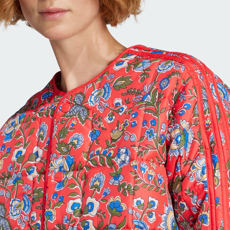 ADIDAS ORIGINALS Átmeneti dzseki 'Adidas Originals x Liberty London' azúr / zöld / narancsvörös / fehér