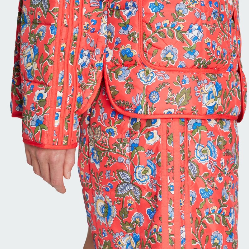 ADIDAS ORIGINALS Átmeneti dzseki 'Adidas Originals x Liberty London' azúr / zöld / narancsvörös / fehér