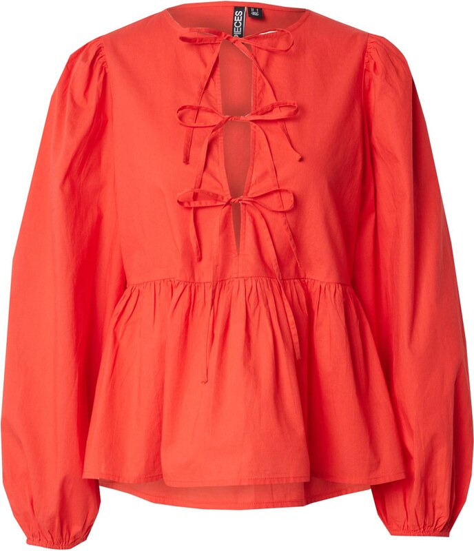 PIECES Blúz 'PCJOLLY' rikító piros