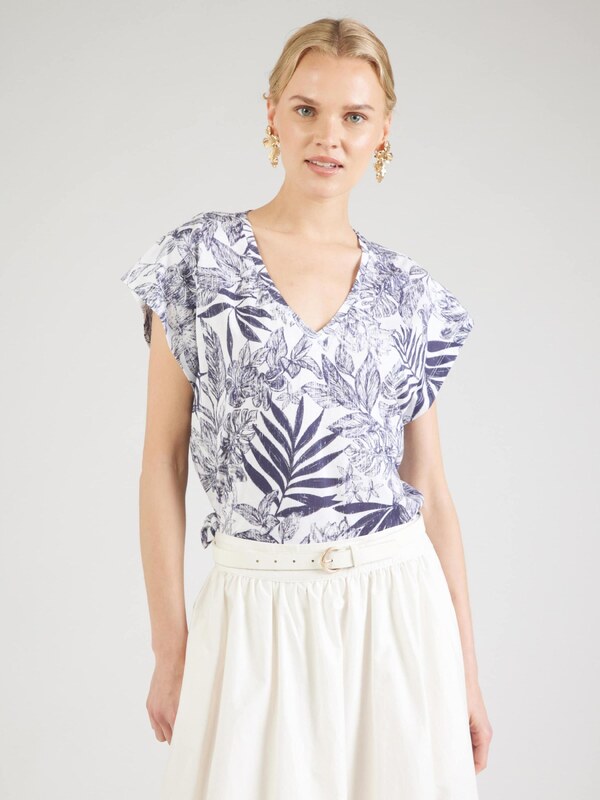 UNITED COLORS OF BENETTON Póló kék / fehér