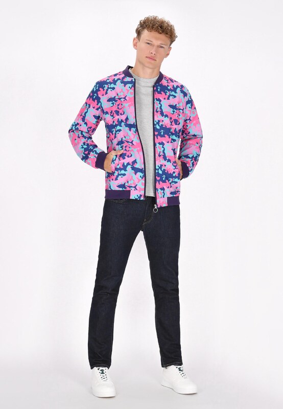 MO Átmeneti dzseki kék / azúr / rózsaszín / világos-rózsaszín