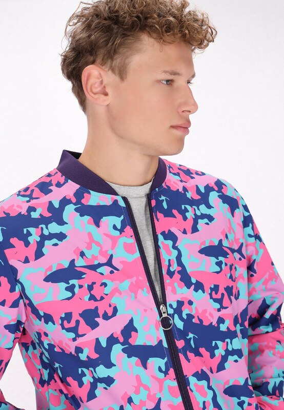 MO Átmeneti dzseki kék / azúr / rózsaszín / világos-rózsaszín