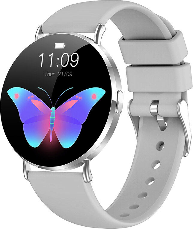 Madvell Elori ezüst okosóra szilikon szíjjal