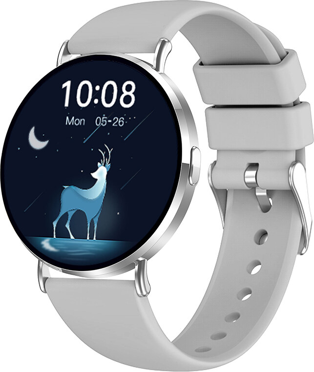 Madvell Elori ezüst okosóra szilikon szíjjal