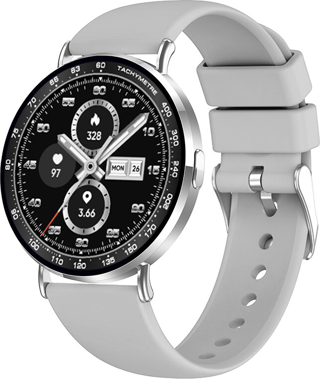 Madvell Elori ezüst okosóra szilikon szíjjal