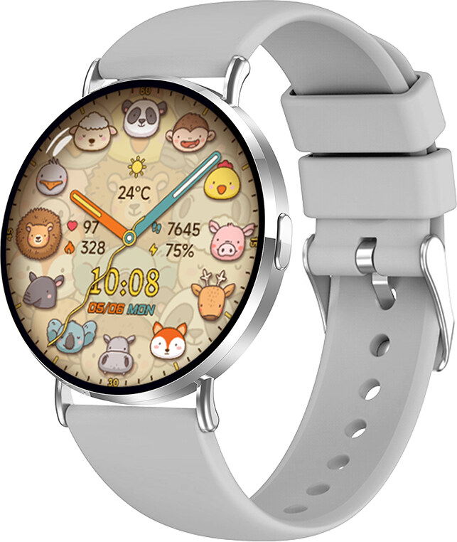 Madvell Elori ezüst okosóra szilikon szíjjal