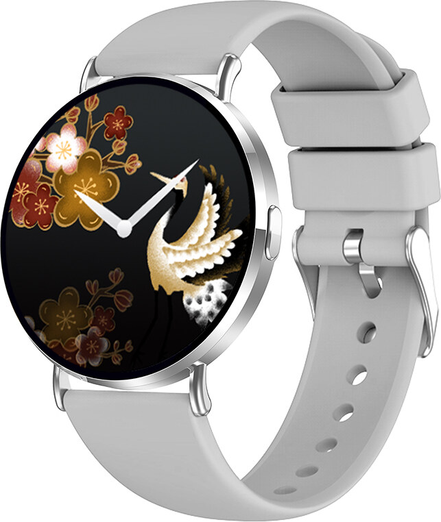 Madvell Elori ezüst okosóra szilikon szíjjal