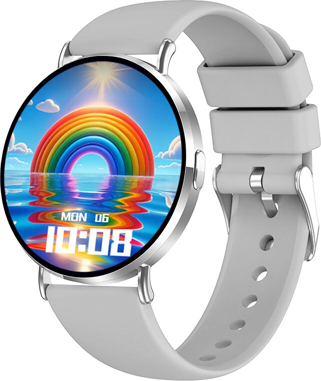 Madvell Elori ezüst okosóra szilikon szíjjal