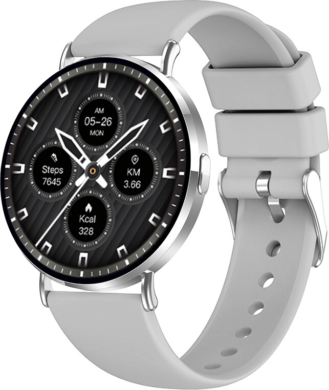 Madvell Elori ezüst okosóra szilikon szíjjal