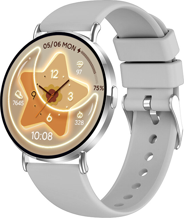 Madvell Elori ezüst okosóra szilikon szíjjal