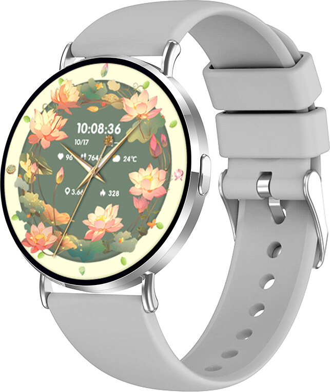 Madvell Elori ezüst okosóra szilikon szíjjal