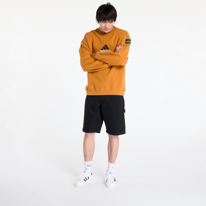 adidas Originals Sweatshirt adidas EQT Wash Crewneck Sweatshirt Craft Ochre/ White L