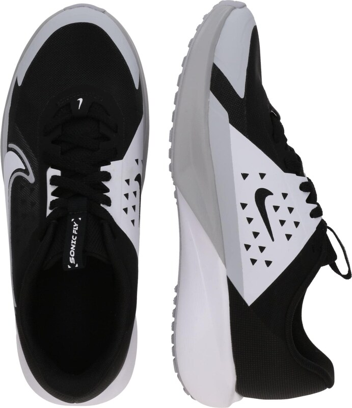 NIKE Sportcipő 'Sonic Fly' világosszürke / fekete / fehér