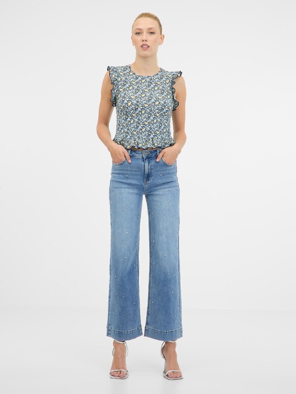 Women's Navy Blue Short Sleeve T-Shirt ORSAY - Women's