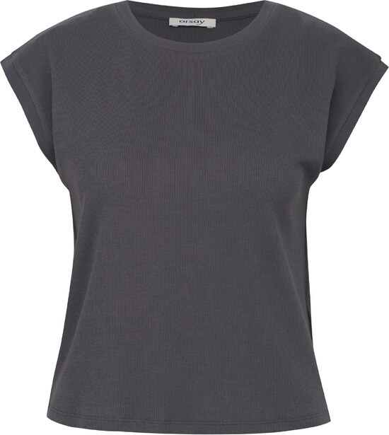 Grey women's crop t-shirt with short sleeves ORSAY - Women's