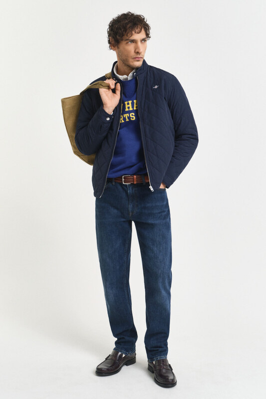 DZSEKI GANT QUILTED WINDCHEATER EVENING BLUE