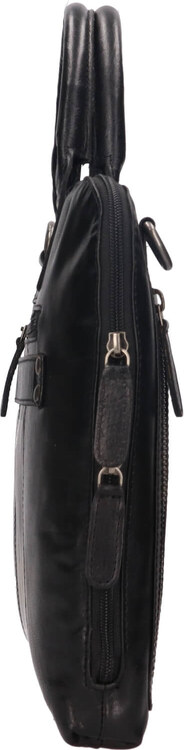 Greenwood Bern bőr laptop táska - fekete