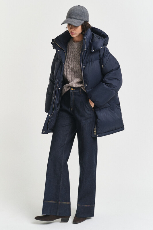 DZSEKI GANT MID LENGTH DOWN JACKET EVENING BLUE