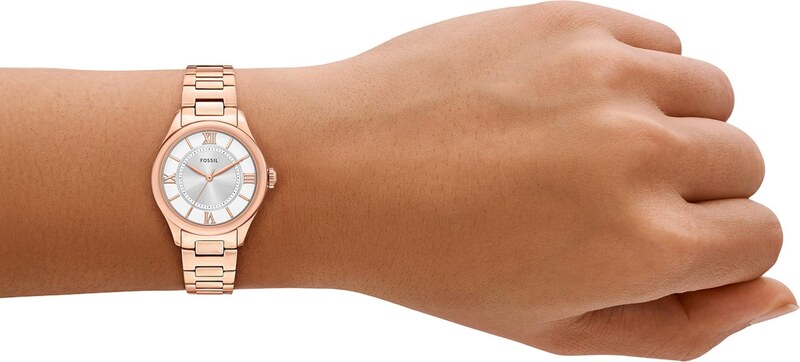 FOSSIL Analóg órák 'GILMORE' rózsaszín arany / szürke / fehér
