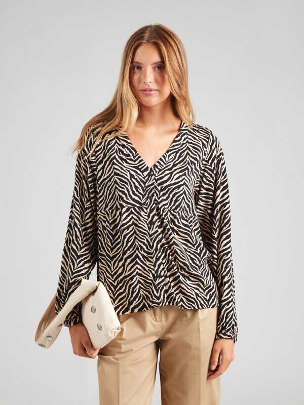 ONLY Blúz 'ONLNOVA EBBA' bézs / fekete