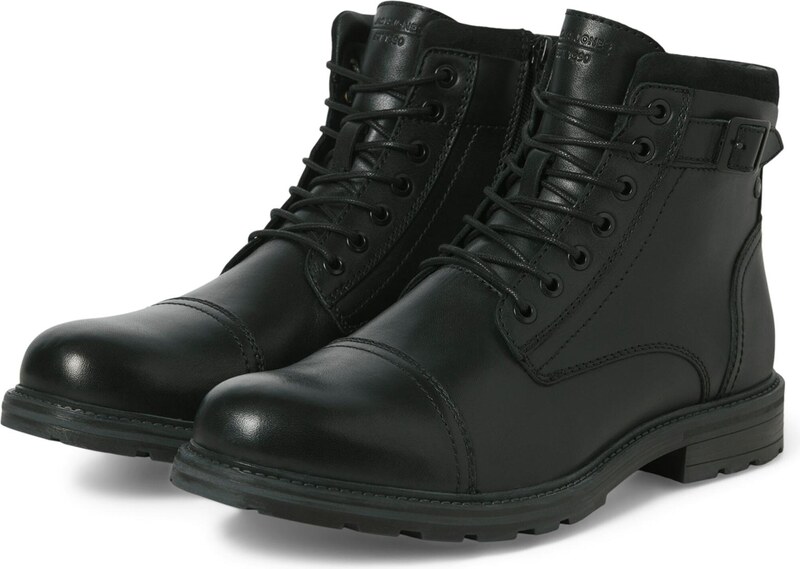 JACK & JONES Fűzős csizma 'JFWCHATSWORTH' antracit