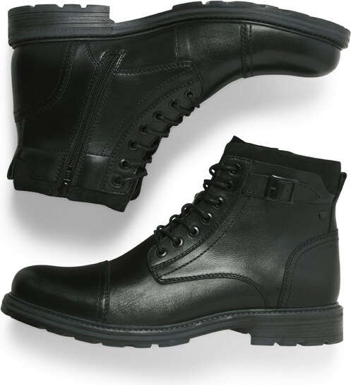 JACK & JONES Fűzős csizma 'JFWCHATSWORTH' antracit