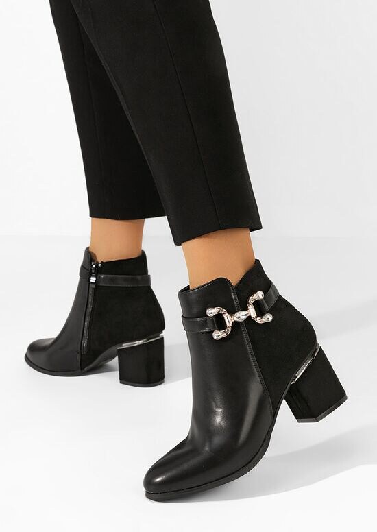 Zapatos Safia fekete elegáns női bokacsizma
