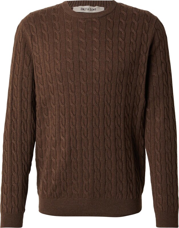 Only & Sons Pulóver 'LOUI' csokoládé