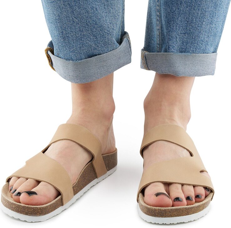 Vlnka Női anatómiai parafa papucs Lola, krém színű 2024-es modell felnőtt cipő