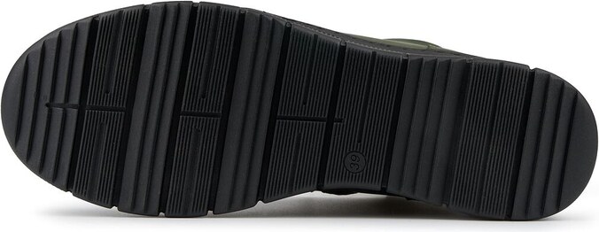 Vlnka Zoe női bőr csizma gyapjú filccel, zöld felnőtt cipő