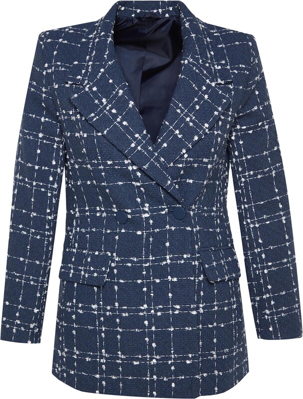 Trendyol Blézer indigó / fehér