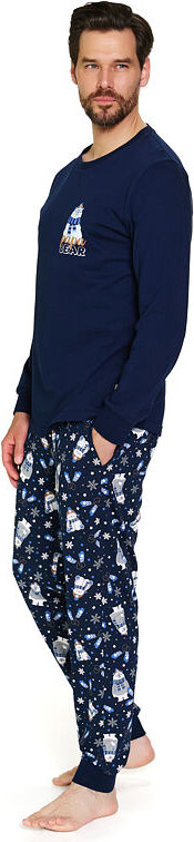 DN Nightwear Papa Bear férfi pizsama, sötétkék