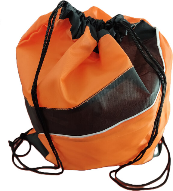 Fényvisszaverő csikos tornazsák, narancs