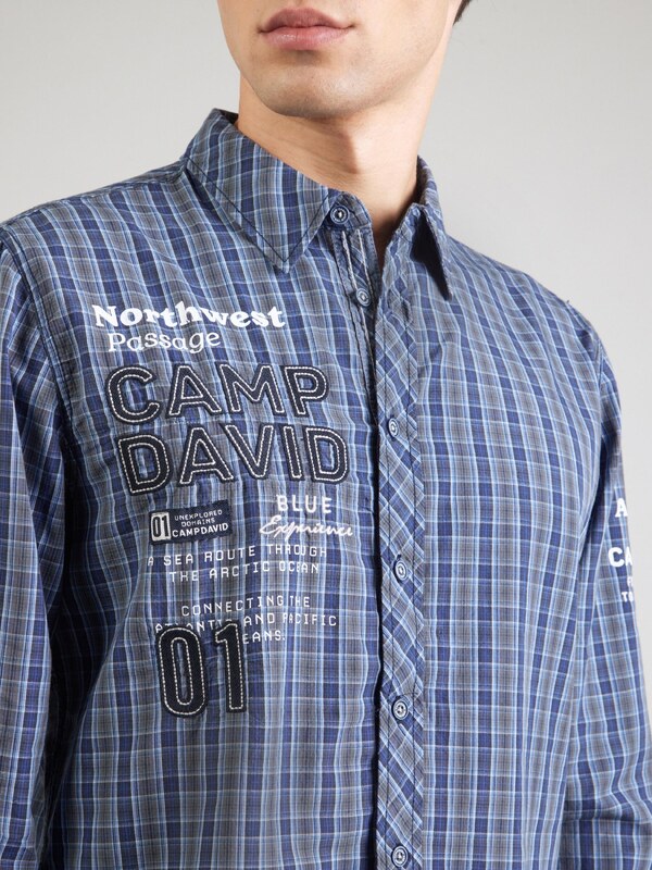 CAMP DAVID Ing kék / galambkék / fehér