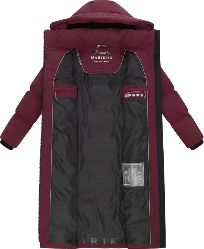 MARIKOO Funkcionális kabátok 'Tikoraa 16' borvörös